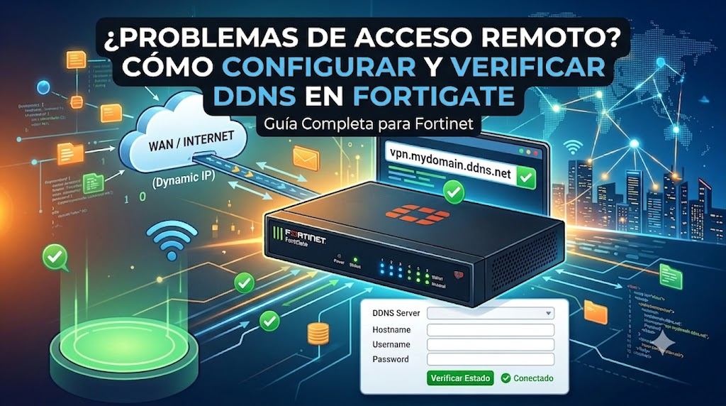 ¿Cómo configurar y verificar DDNS en FortiGate?